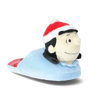 Peanuts Lucy 3D Christmas Women’s Slippers Sz 5/6 Plush Scuff Festive Holiday